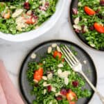 kale salad with cranberries and almonds
