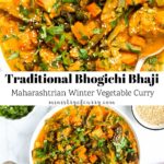 pinterest pin photo collage of bhogichi bhaji