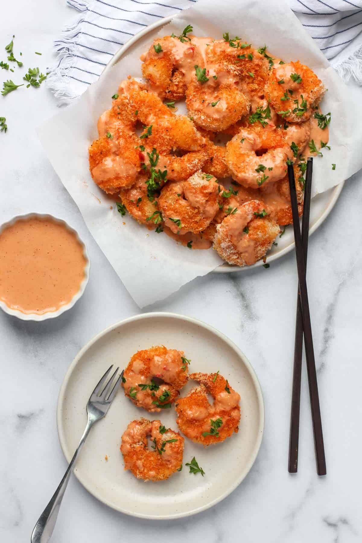 bang bang shrimp with sauce 