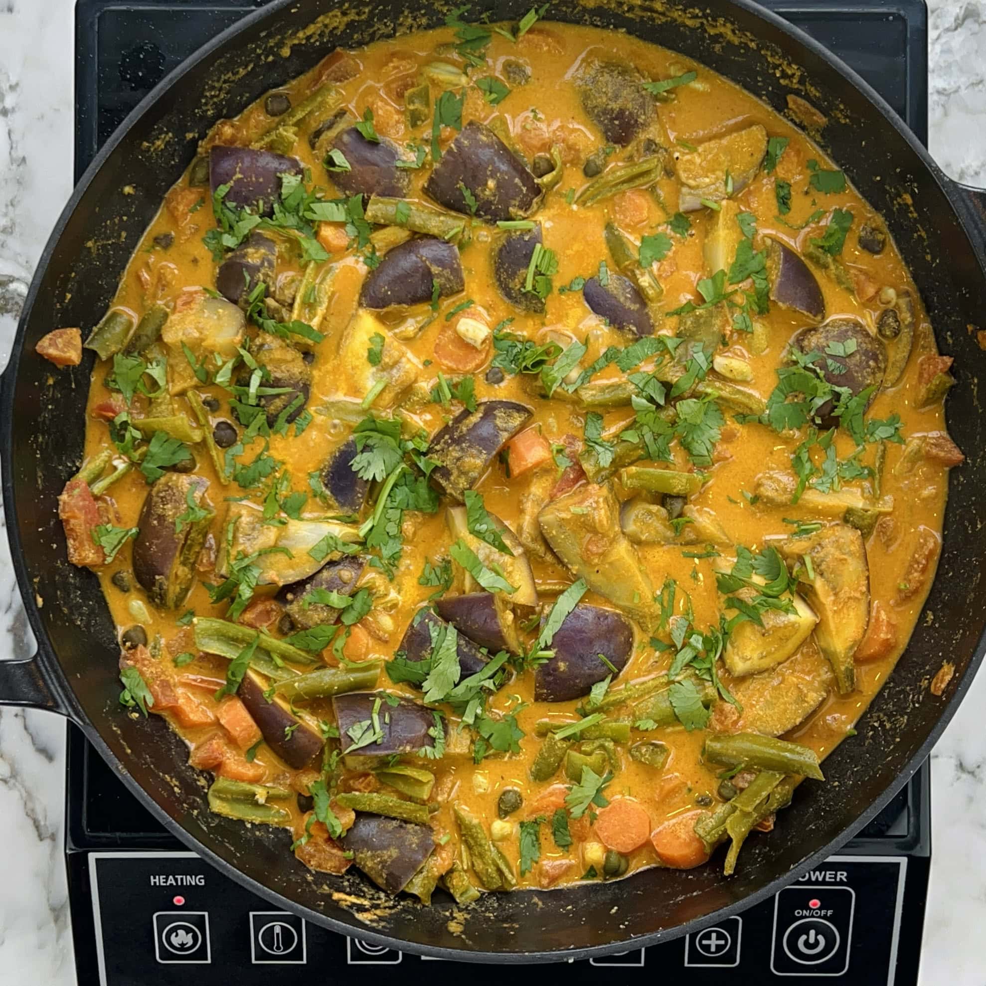 bhogichi bhaji garnished with cilantro.