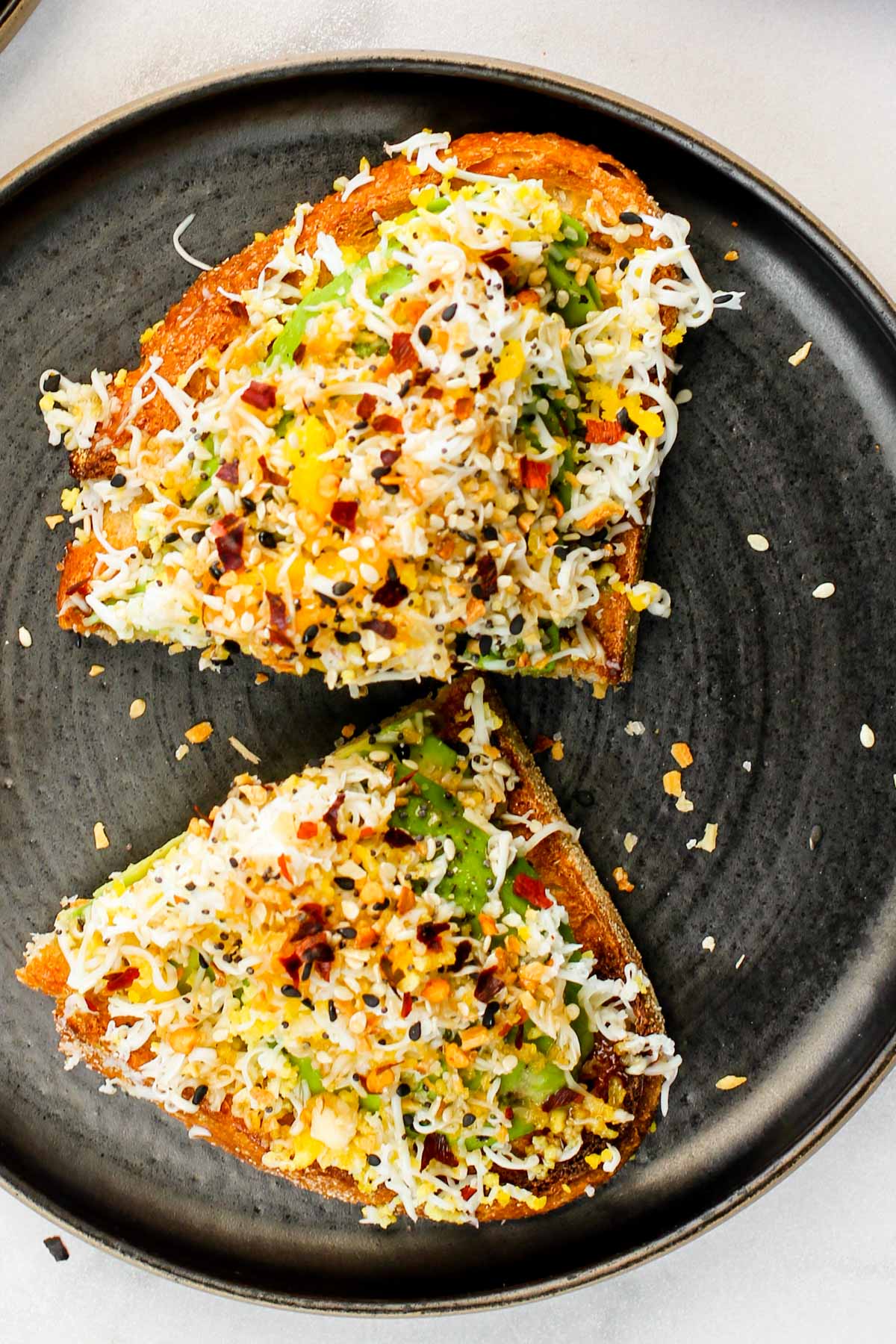 Avocado Toast with Everything Bagel Seasoning - Indian Veggie Delight