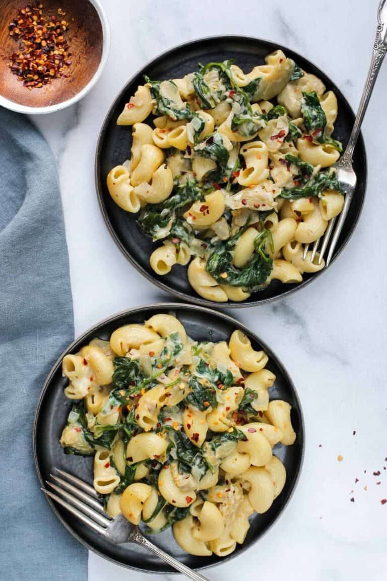 Instant Pot Spinach Artichoke Mac and Cheese Ministry of Curry