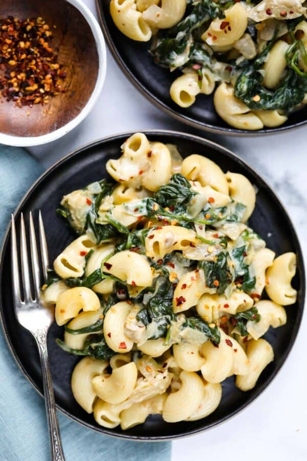 Instant Pot Spinach Artichoke Mac and Cheese Ministry of Curry