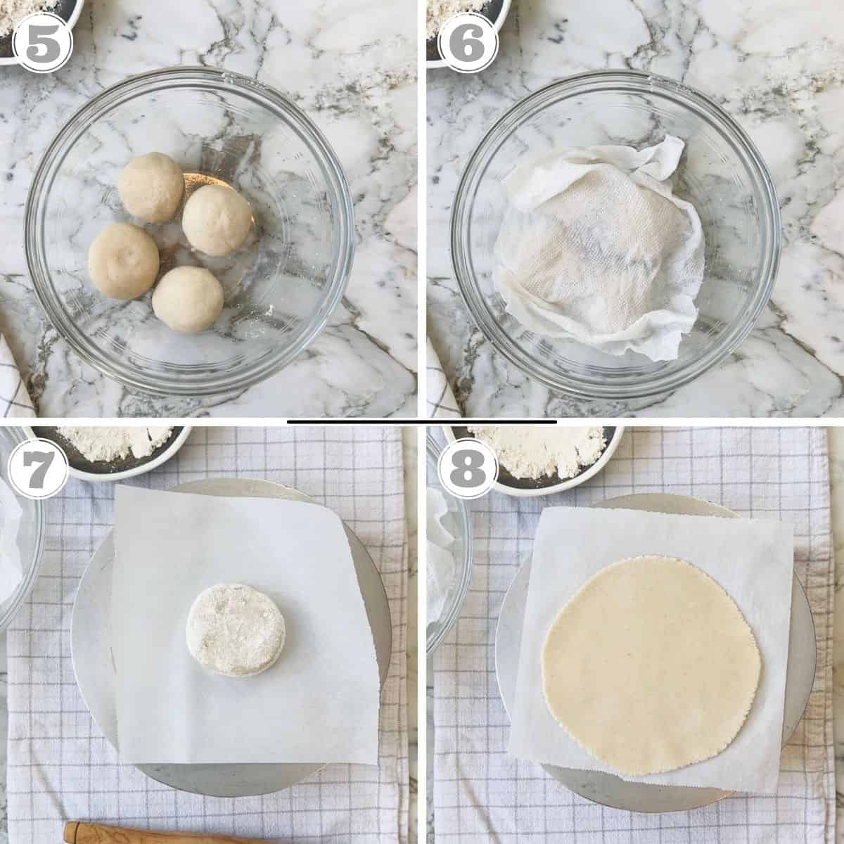 फोटो पांच से आठ में दिखा रहा है कि ज्वार की रोटी कैसे बनाई जाती है 