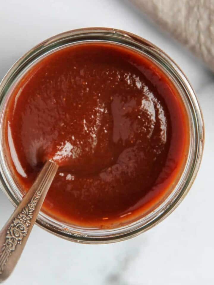 Tamarind Chutney in a glass jar