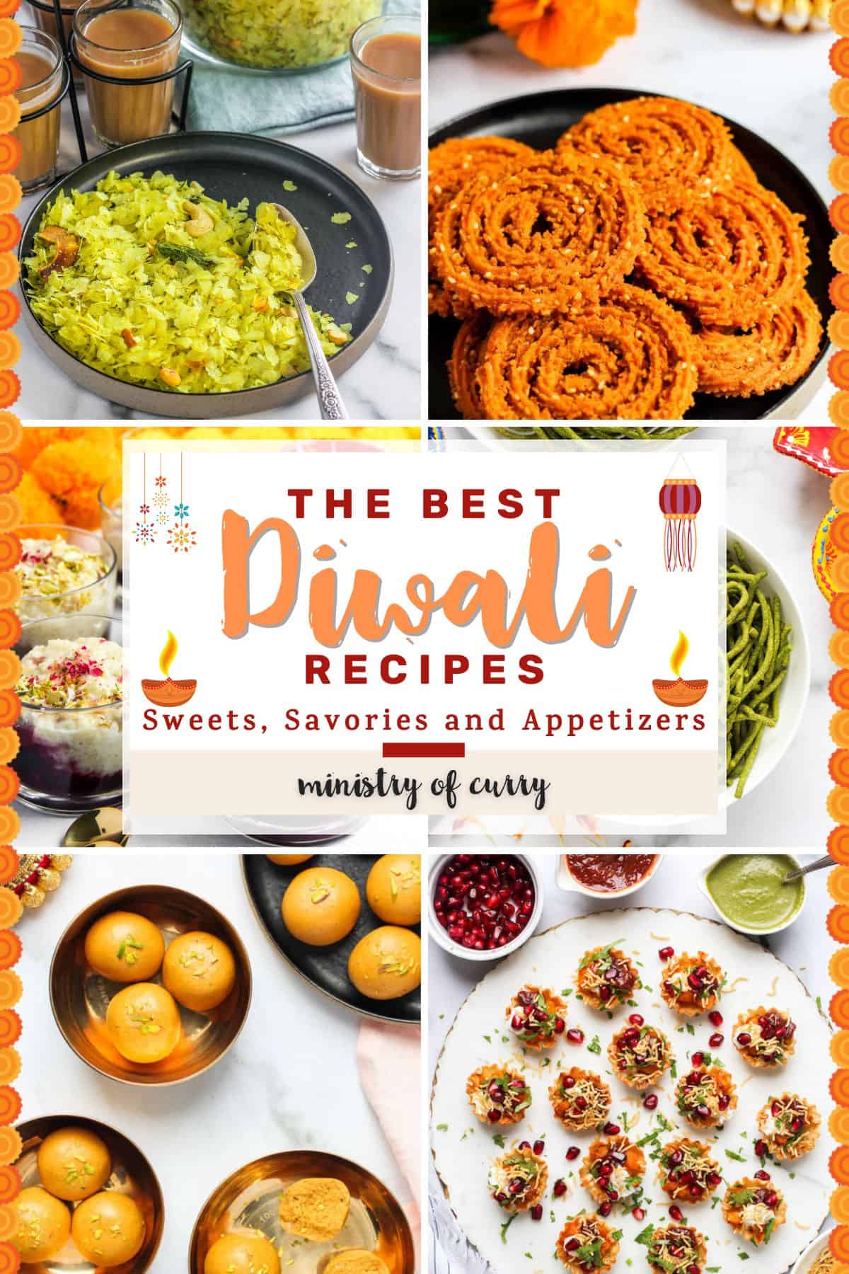 Diwali recipes photo collage 