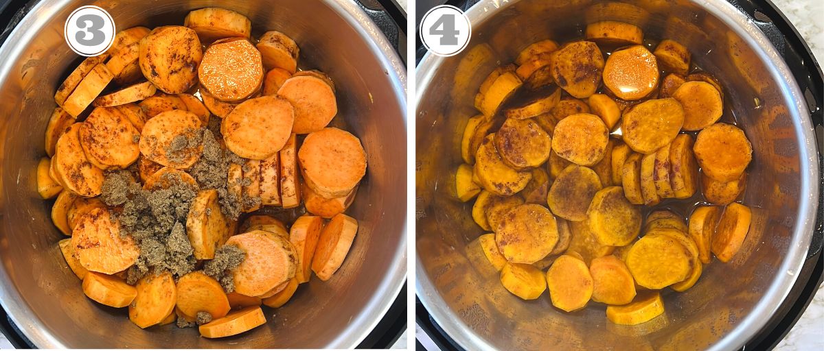 sweet potatoes cooked in the Instant Pot 