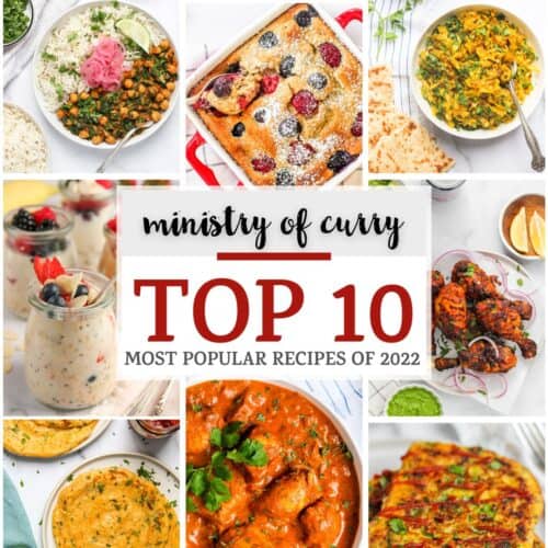 photo collage of top 10 recipes of 2022