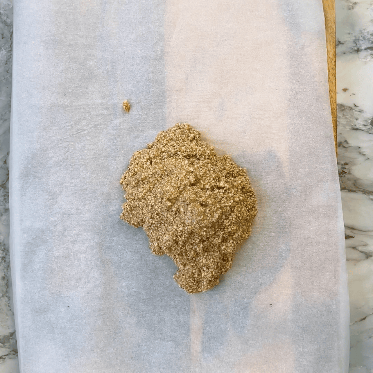 til vadi mixture on a parchment paper.