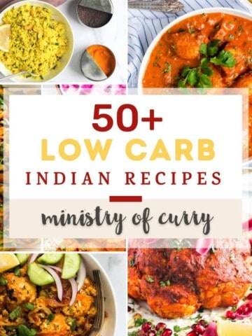 low carb indian recipes photo collage