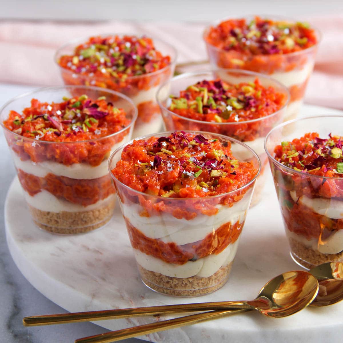 Gajar Halwa Cheesecake Jars {Easy Indian Fusion Dessert}