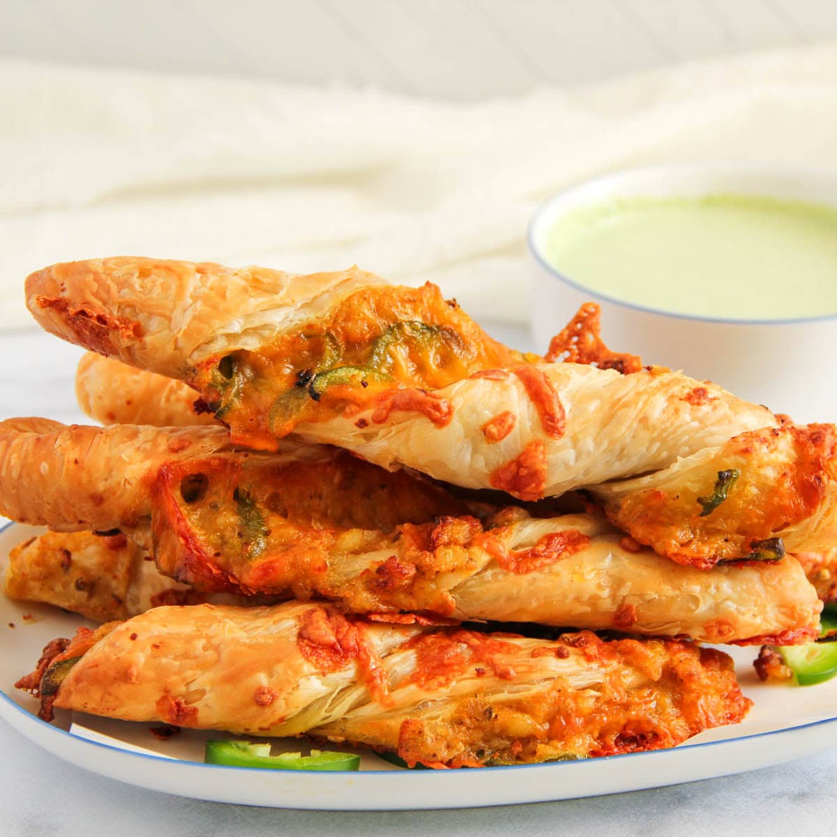 Jalapeno Cheese Samosa Twists