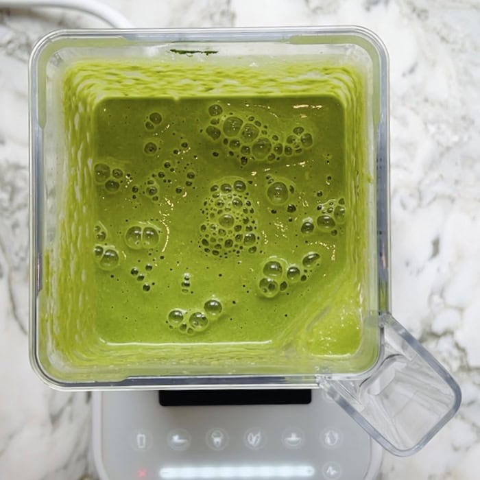 blended batter for spinach chilla.
