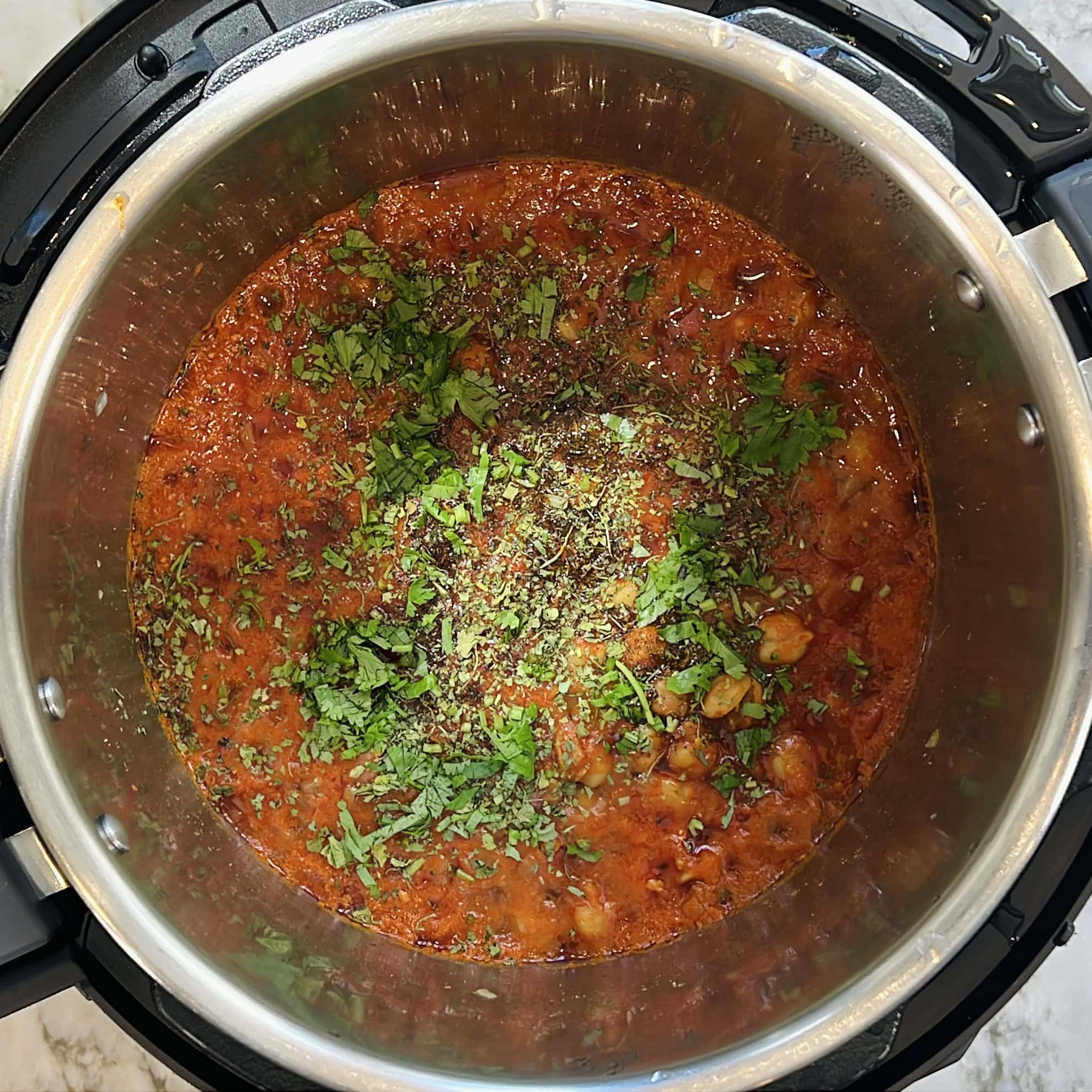 cooked chole in the Instant Pot.