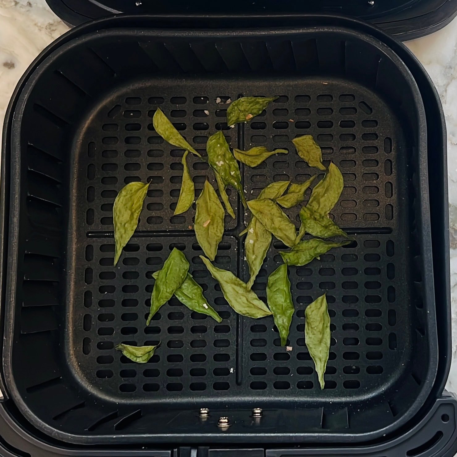 air fried curry leaves.
