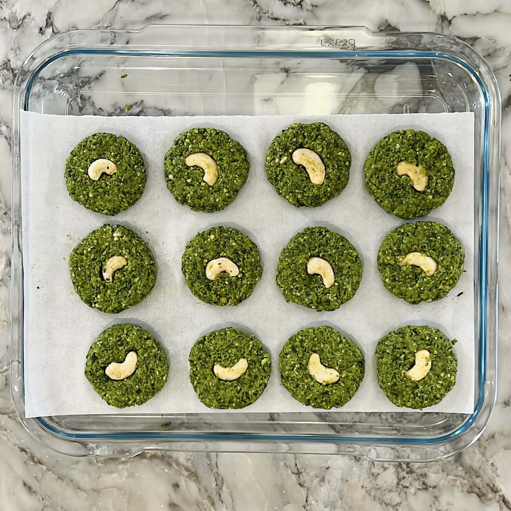 shaped cutlets with cashews.